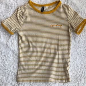Divided Yellow Striped Honey Top